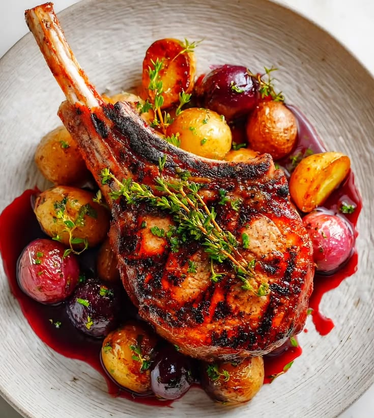 Côte de cochon, frites maison — Le Petit Farceur